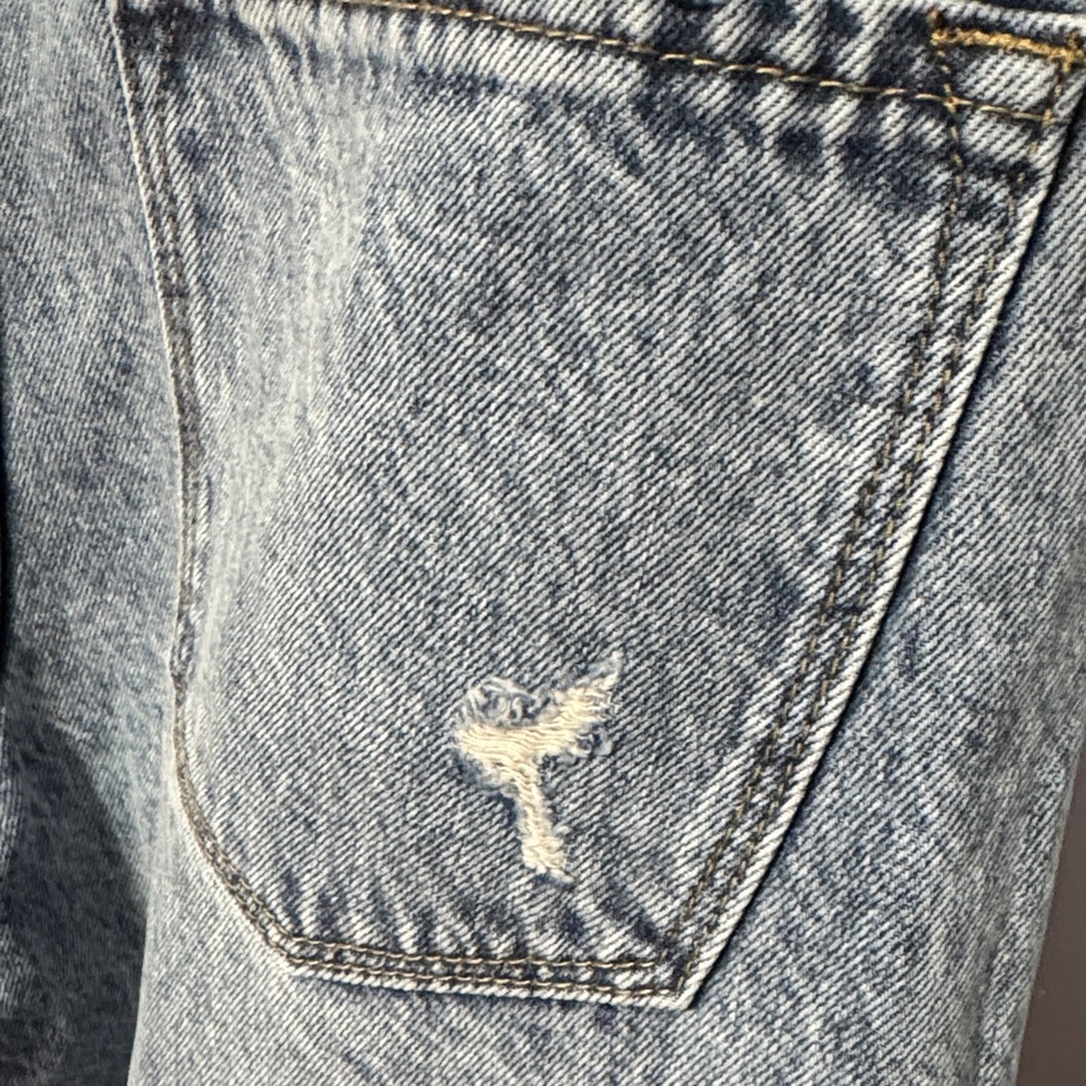 KanCan Patchwork Light Blue Straight Leg Jeans NWT - image 8